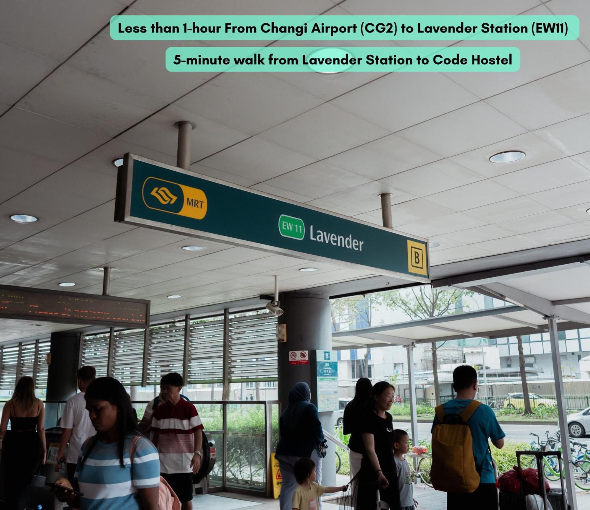 Code Hostel At Lavender Singapura Luaran gambar